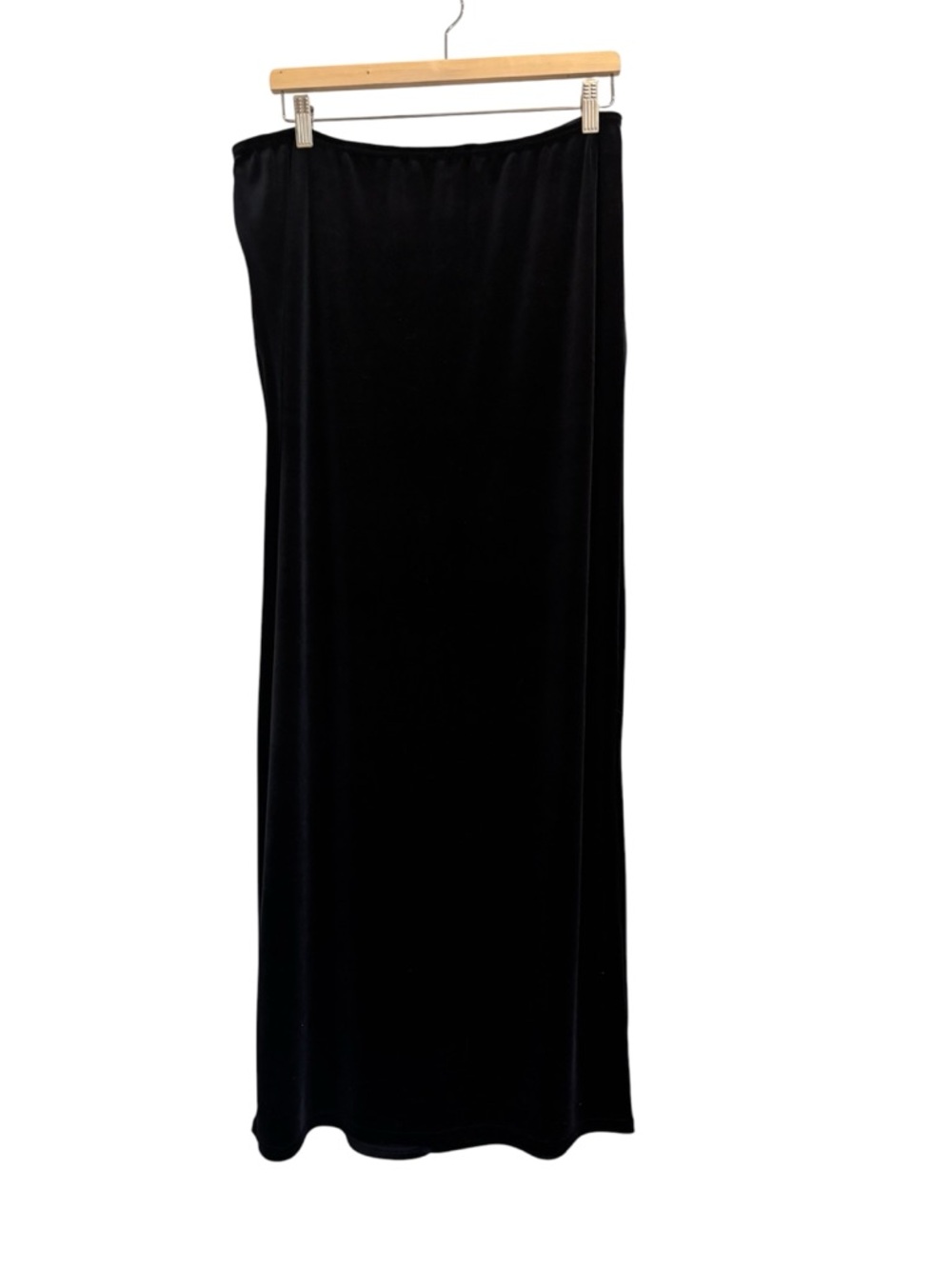 Vtg Jessica McClintock Maxi Skirt Black Velvet Size 16